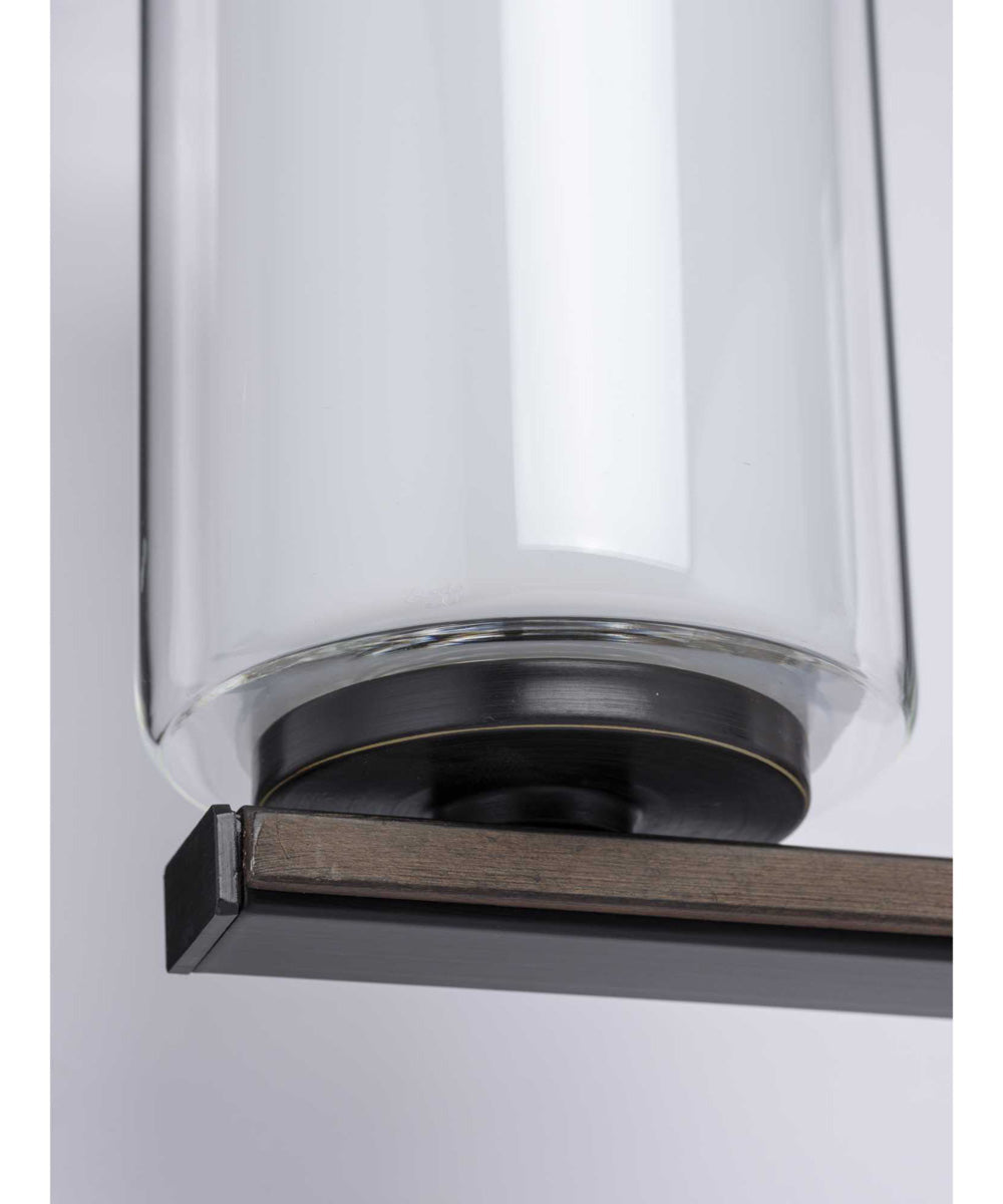 Mast 4-Light Clear Glass Coastal Bath Vanity Light Antique Bronze