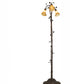 58" High Amber Tiffany Pond Lily 3 Light Floor Lamp