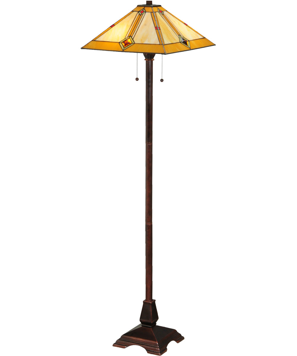 62"H Diamond Mission Floor Lamp