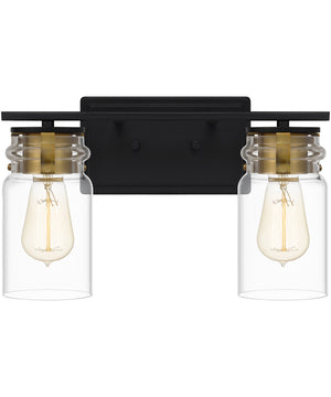 Keesey Medium 2-light Bath Light Matte Black