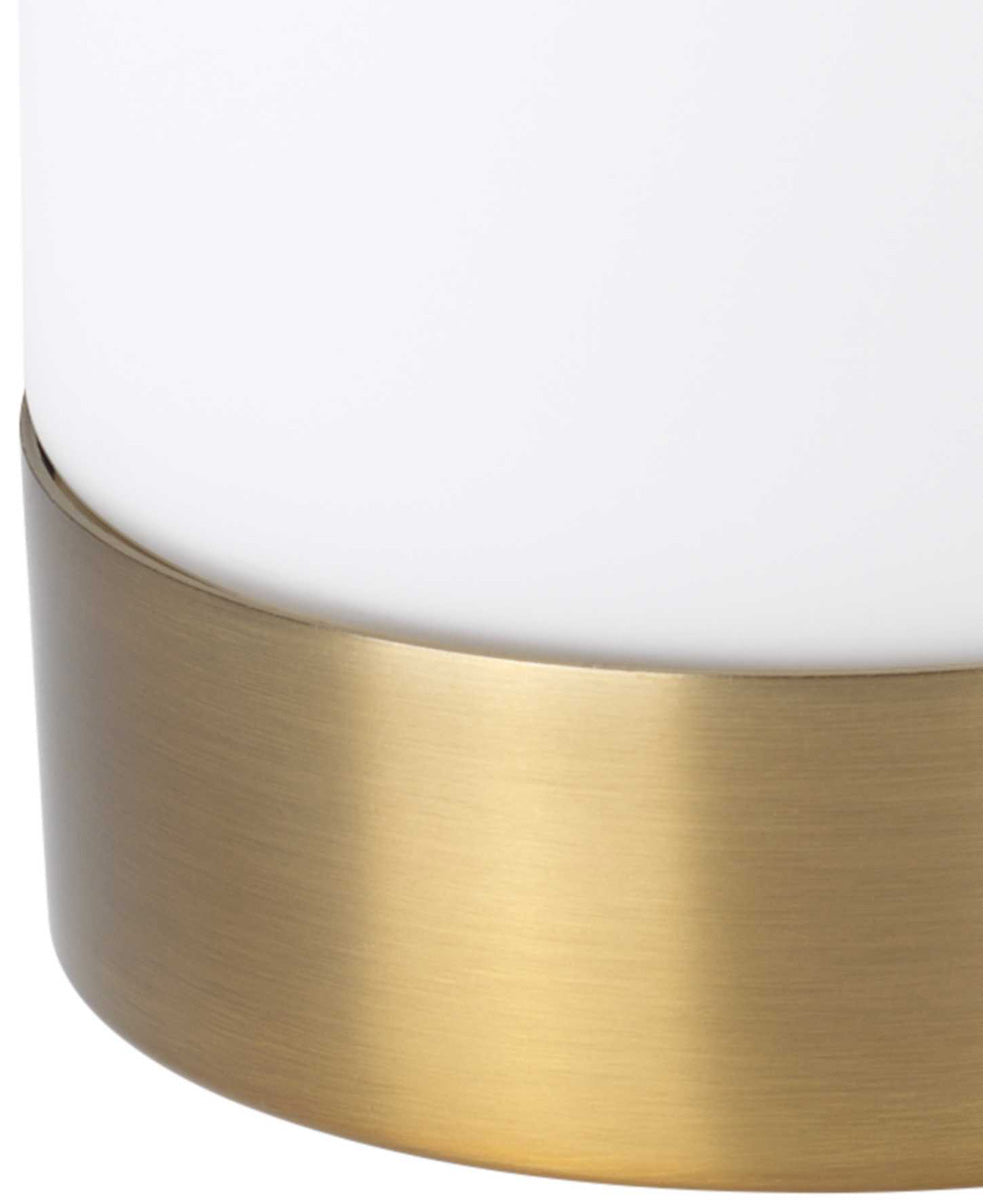 Elevate 3-Light Etched White Glass Mid-Century Modern Chandelier Light Brushed Bronze