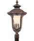 27"H Beaumont 3-Light Outdoor Fruitwood / Amber