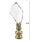 Swarovski Twist Crystal Lamp Finial Polished Brass 2.75"h