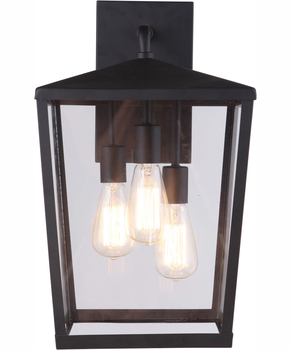 Olsen 3-Light Outdoor Wall Lantern Midnight