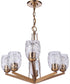 Guiding Star 6-Light Chandelier Satin Brass