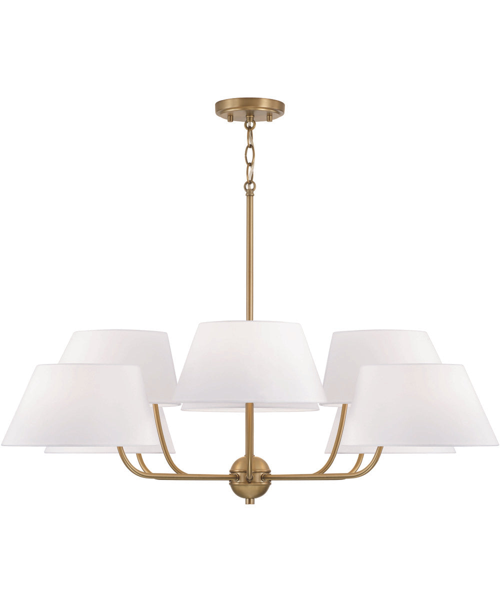 Welsley 8-Light Chandelier Aged Brass