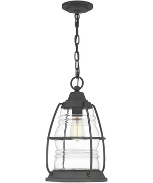 Admiral Small 1-light Mini Pendant Coastal Armour Aluminum Mottled Black