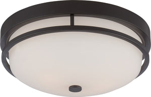 13"W Neval 2-Light Close-to-Ceiling Sudbury Bronze