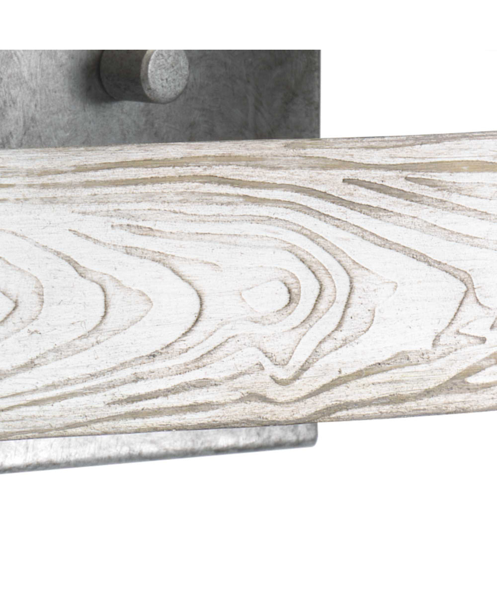 Gulliver 3-Light Clear Seeded Glass Coastal Bath Vanity Light Galvanized Finish