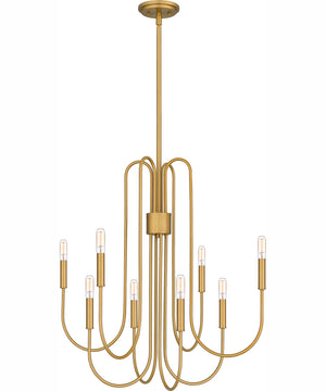 Cabry 8-light Chandelier Brushed Weathered Brass