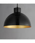 Rockport 1-Light Pendant Black / Antique Copper