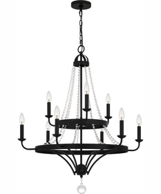 Adelaide 9-light Chandelier Matte Black