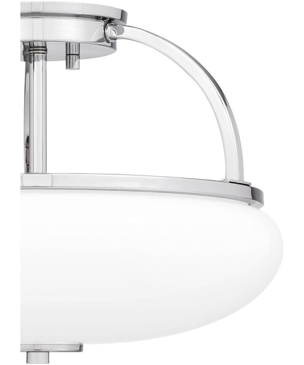 Easton 3-light Semi Flush Mount Polished Chrome