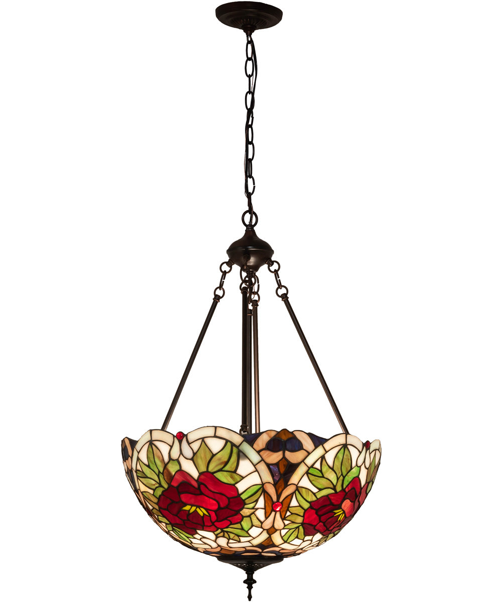 20" Wide Renaissance Rose Inverted Pendant