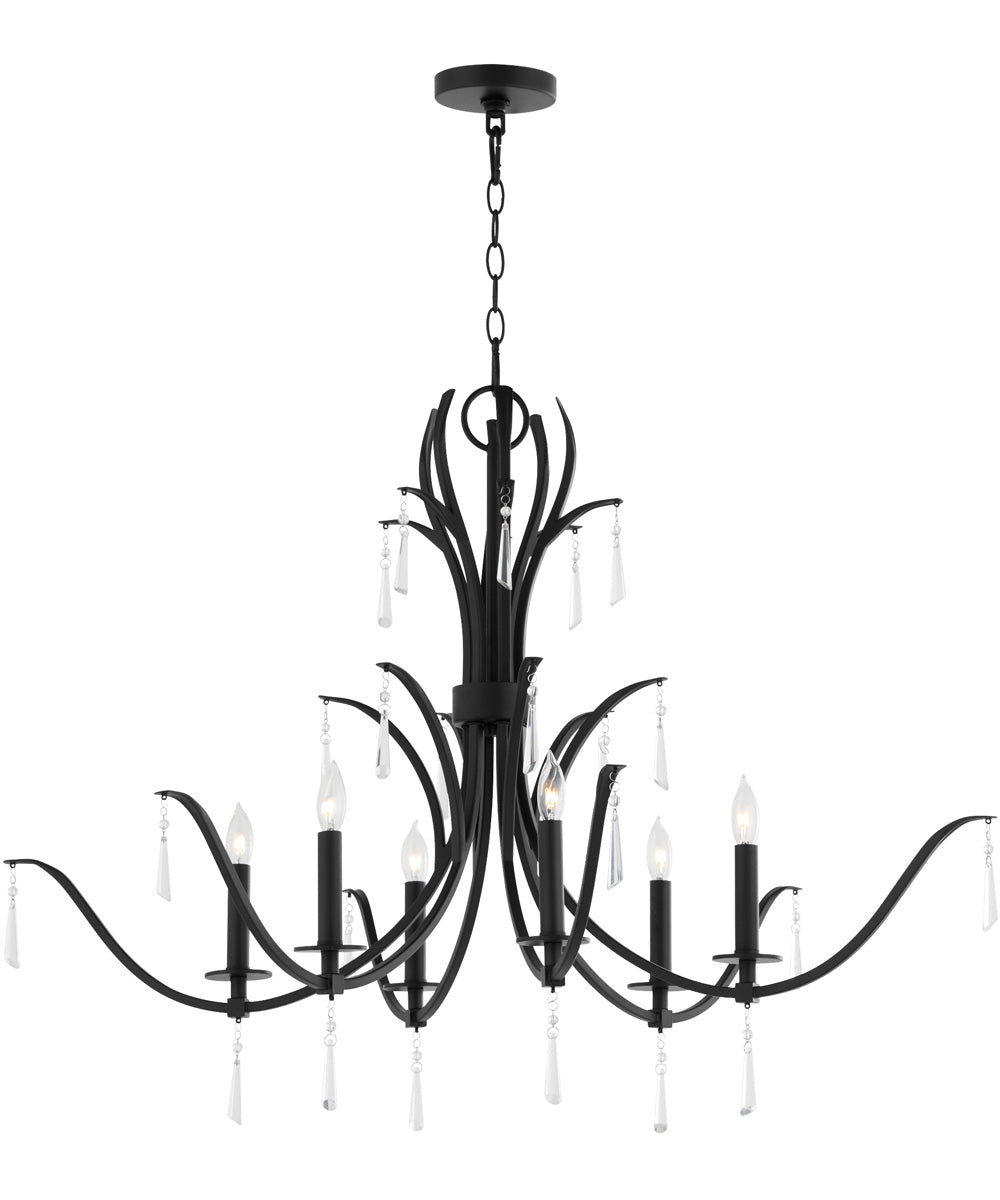 Majesty 6-light Chandelier Matte Black