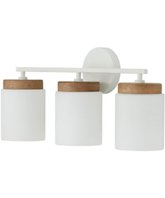 Liam 3-Light Vanity Light Wood and White
