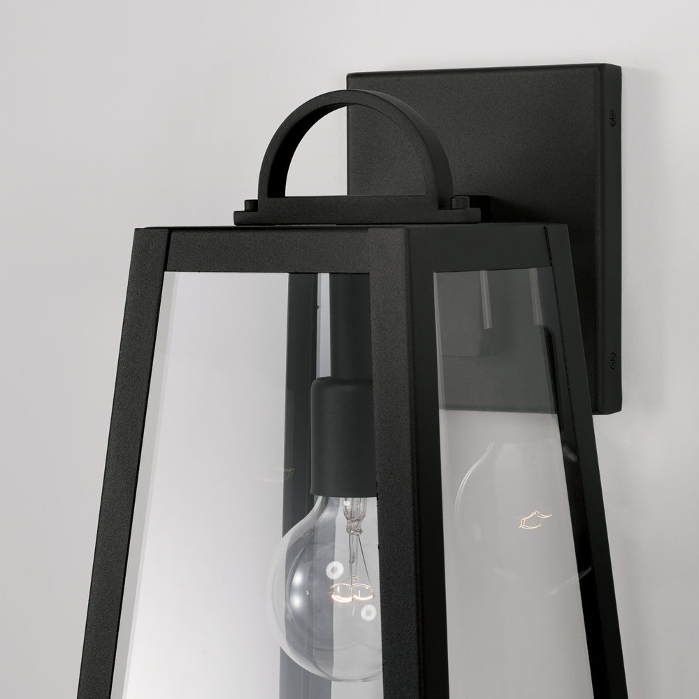 Leighton 1-Light Outdoor Wall-Lantern Rain or Shine - Black
