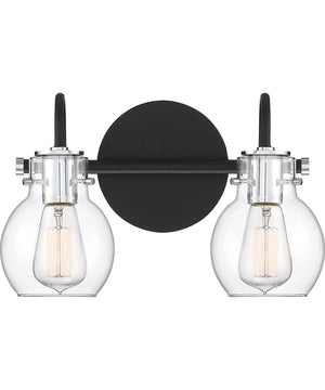 Andrews Medium 2-light Bath Light Earth Black