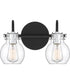 Andrews Medium 2-light Bath Light Earth Black