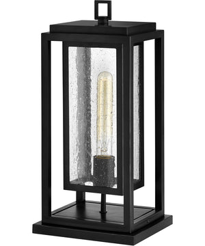 1-Light Medium Pier Mount Lantern in Black