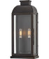 Tiverton 2-Light Medium Wall Mount Lantern in Dark Oxidized Brass