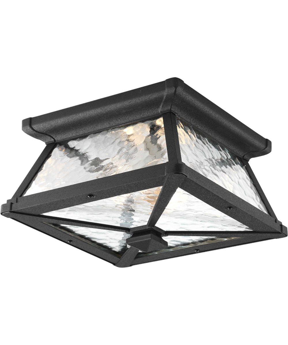 Mac 2-Light Close-to-Ceiling Textured Black