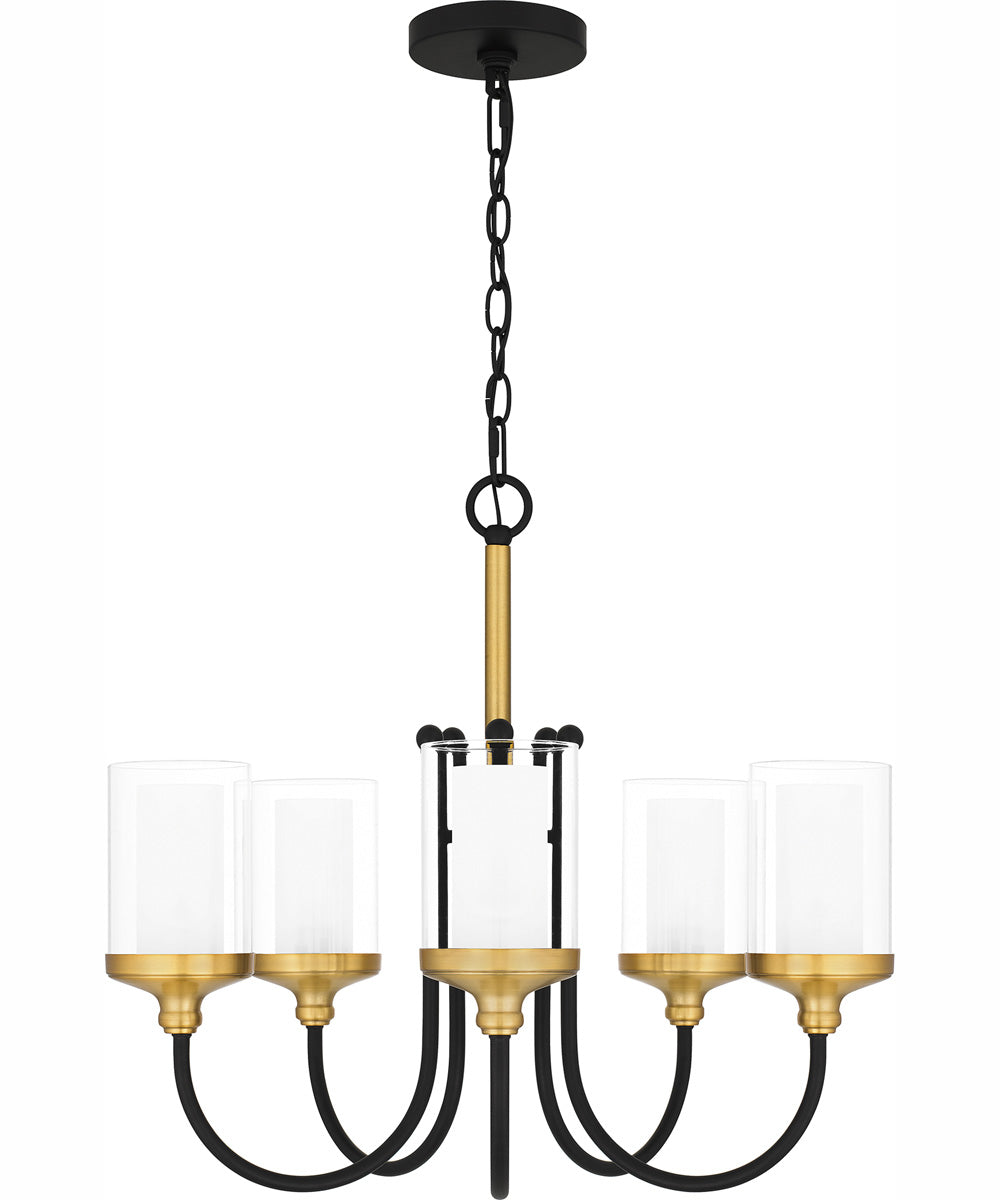 Rowland 5-light Chandelier Matte Black