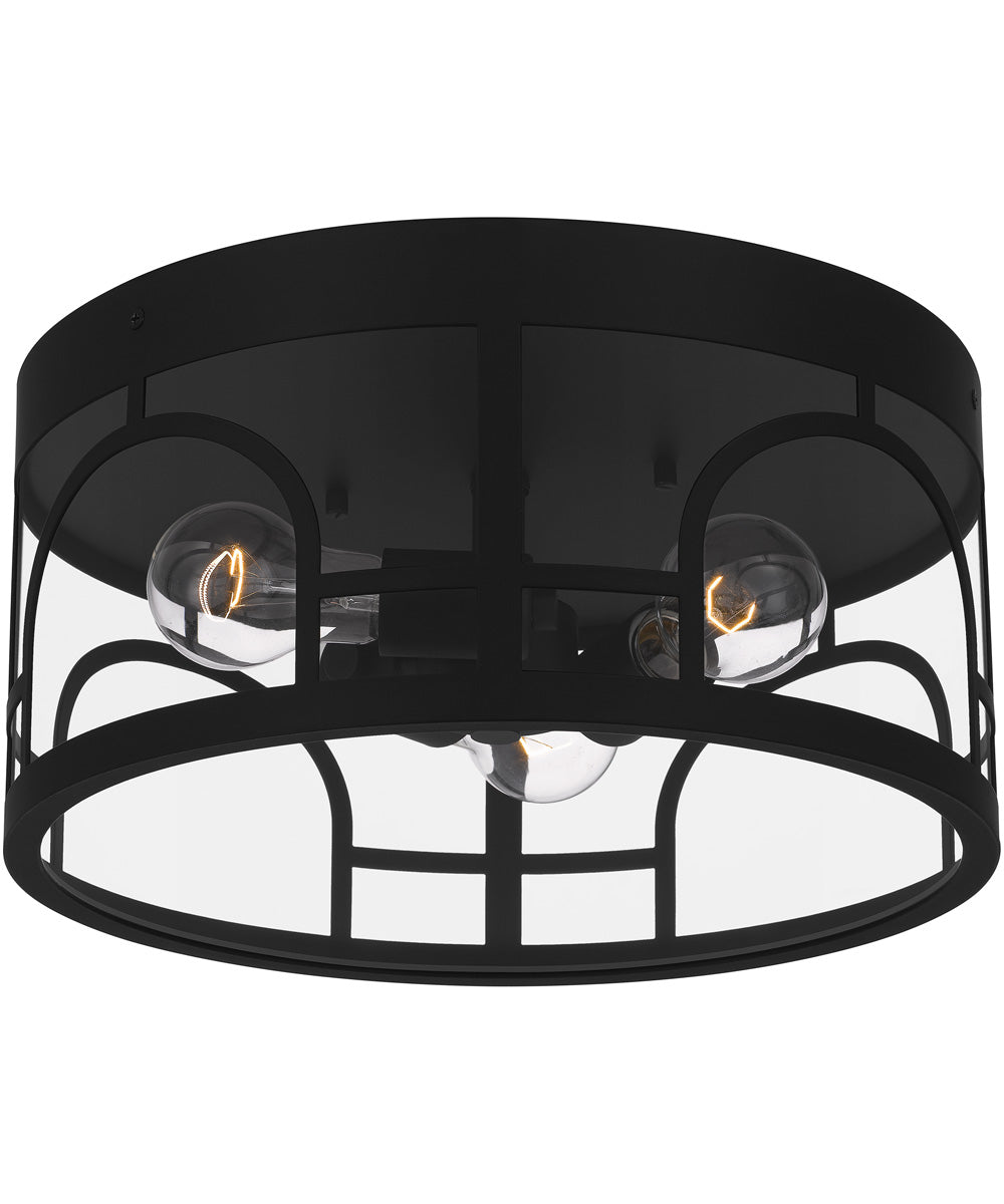 Brampton Medium 3-light Outdoor Ceiling Light  Coastal Armour Aluminum Matte Black