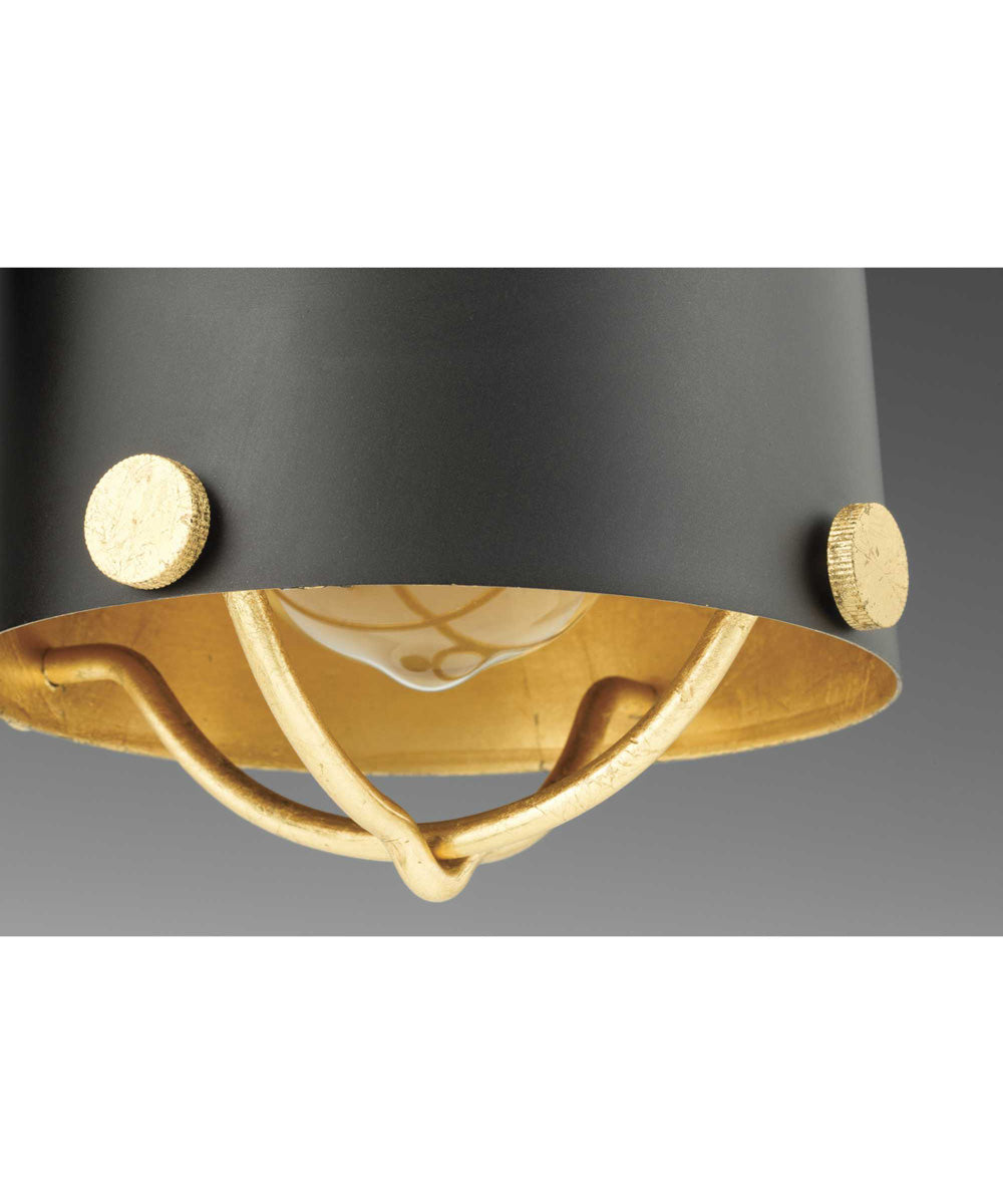 Era 1-Light Gold Global Pendant Light Matte Black