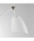 Tanko 1-Light Metal Floor Lamp Antique Brass/White