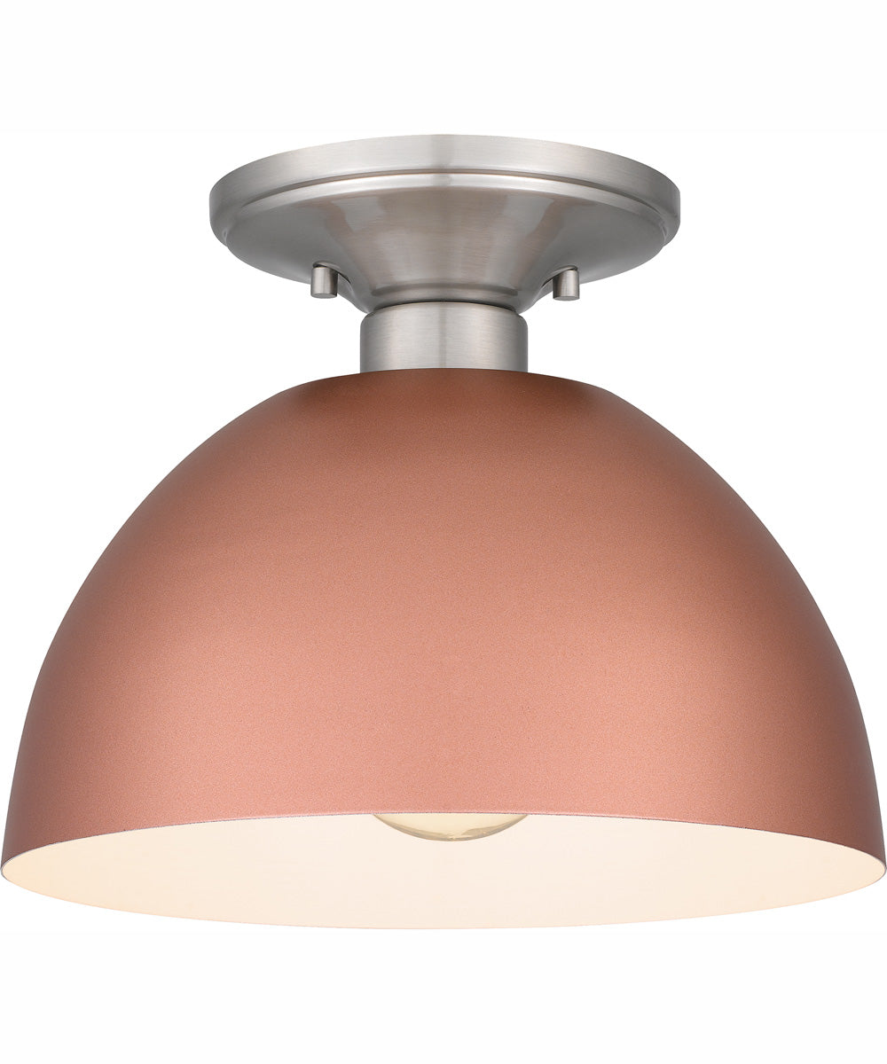 Quoizel Semi-Flush Mount Small 1-light Semi Flush Mount Matte Rose Gold