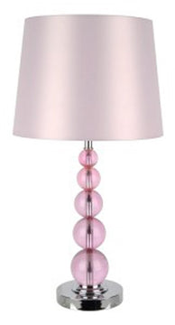 23"H Letty Crystal Table Lamp Single Pink