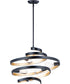 25"W Twister 5-Light Pendant Black / Gold