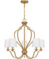 Wilkins 5-light Chandelier Brushed Weathered Brass