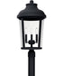 Dunbar 3-Light Outdoor Post Mount Rain or Shine - Black with Clear Glass