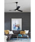 Ryne 52" 3-Blade Matte LED Transitional Indoor/Outdoor DC Ceiling Fan Black