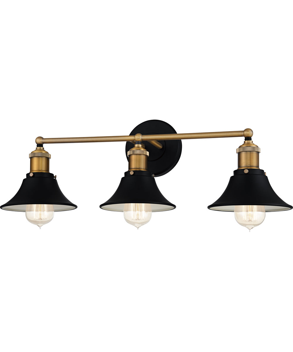 Trafalgar Large 3-light Bath Light Matte Black