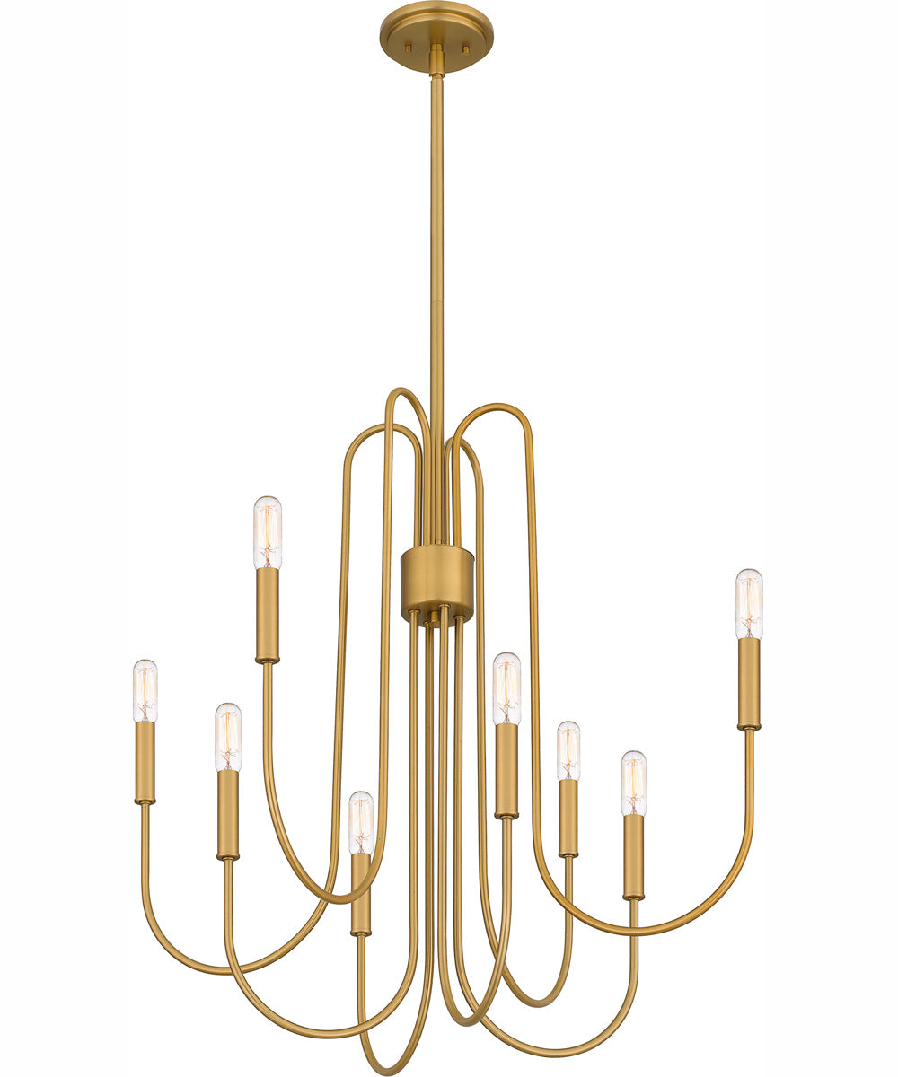 Cabry 8-light Chandelier Brushed Weathered Brass