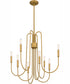 Cabry 8-light Chandelier Brushed Weathered Brass