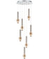18"W Reveal LED 7-Light Pendant Satin Nickel / Satin Brass