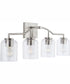 Carter 4-Light Vanity Brushed Nickel