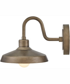 Forge Coastal Elements  1-Light Small Wall Mount Lantern in Burnished Bronze