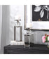 Lucian Nickel Candleholders, Set of 2