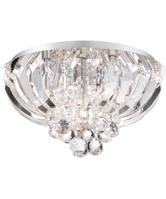 Glisten 5-light Flush Mount Polished Chrome