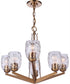 Guiding Star 6-Light Chandelier Satin Brass