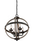 Fusion 4-light Pendant Rustic Black