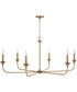 Presley 6-Light Chandelier Aged Brass