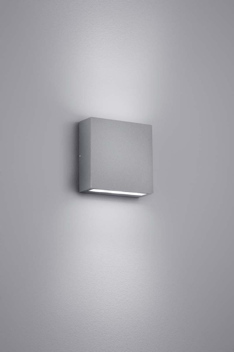 6"H Thames LED Outdoor Wall Sconce Titanium / Light Grey