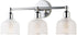 23"W Hollow 3-Light Bath Vanity Polished Chrome