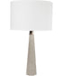 Towton 1-Light Table Lamp Concrete Grey/White Linen Shade